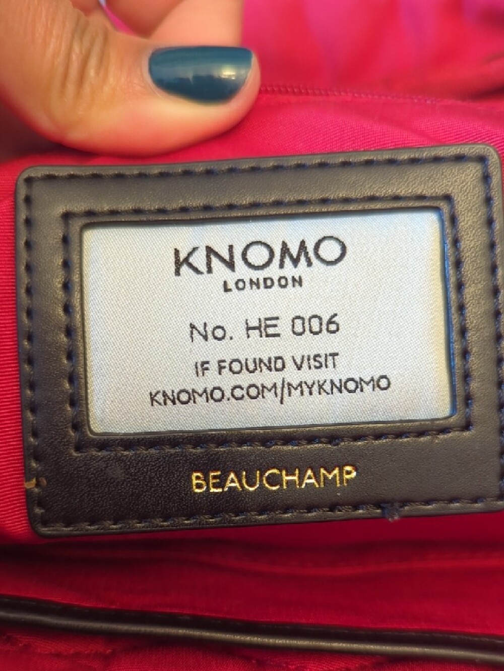 KNOMO LONDON black Nylon Backpack - Picture 2 of 2